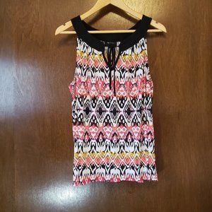 AB Studio Tie Front Sleeveless Top